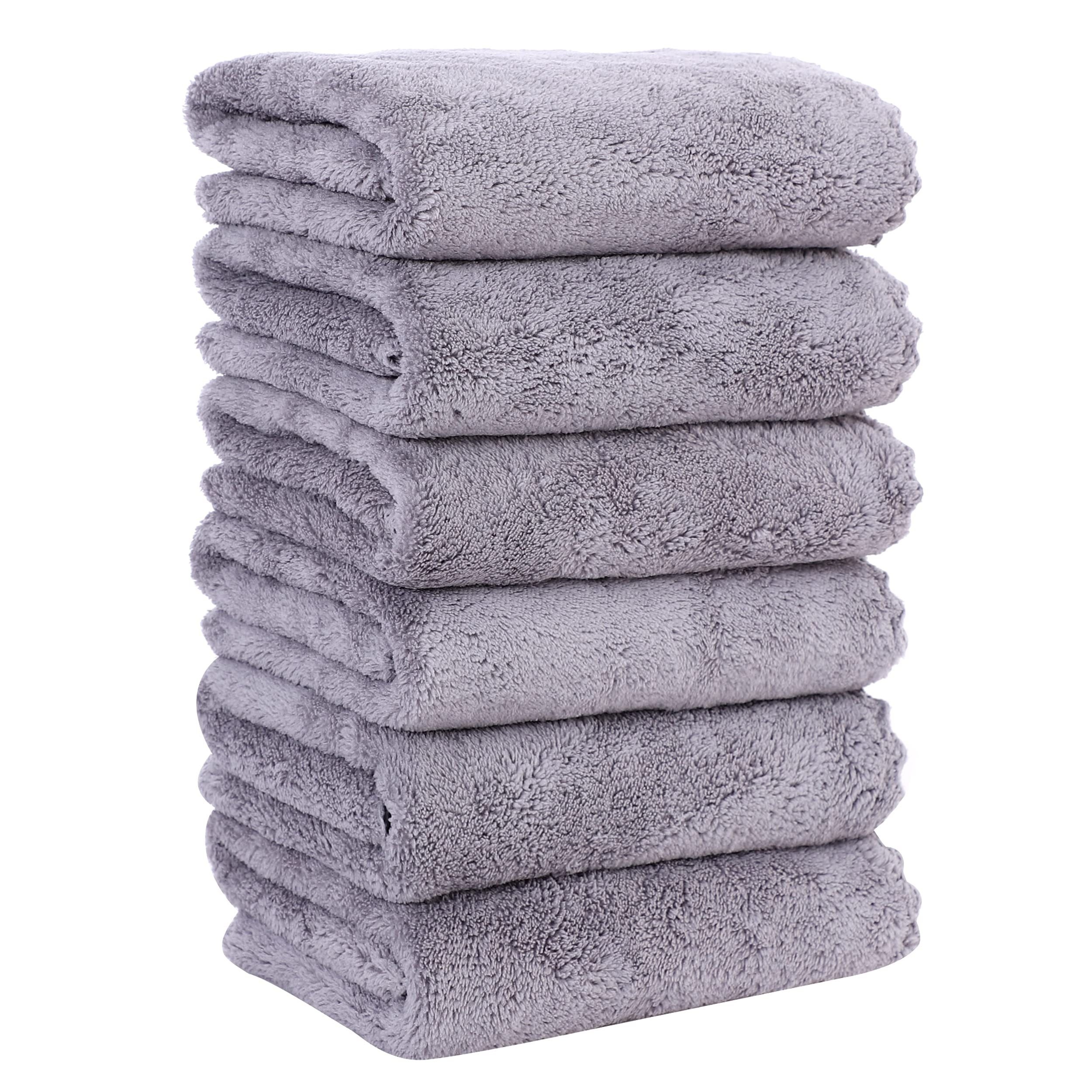 Solid Color Towel Set, Household Coral Fleece Towel, Soft Hand Towel Bath  Towel, Super Absorbent Towels For Bathroom, 2 Bath Towel & 4 Hand Towel,  Bathroom Supplies - Temu