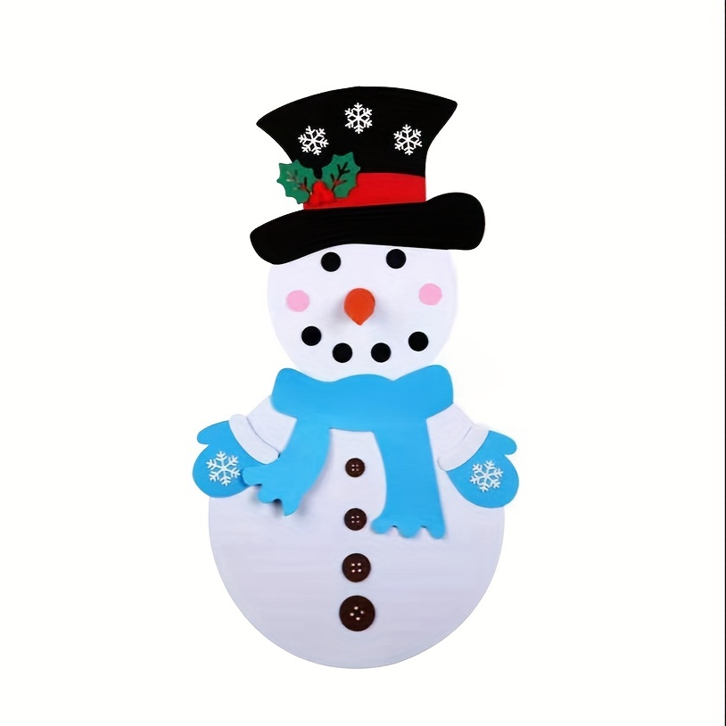 OurWarm DIY Felt Christmas Snowman Game Set with 31 Detachable Ornaments,  Wall Hanging Xmas Gifts for Christmas Decorations, 39 x 20 Inch