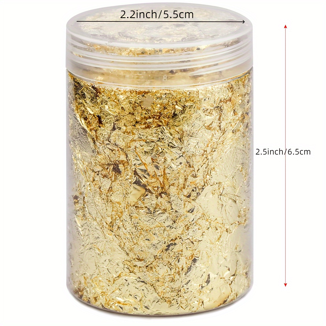  Gold Flakes for Resin, Paxcoo Gold Foil for Nails, Gold Foil  Flakes Imitation Gold Leaf for Jewelry Resin, Nails and Jewelry Making, 5  Grams : Arts, Crafts & Sewing