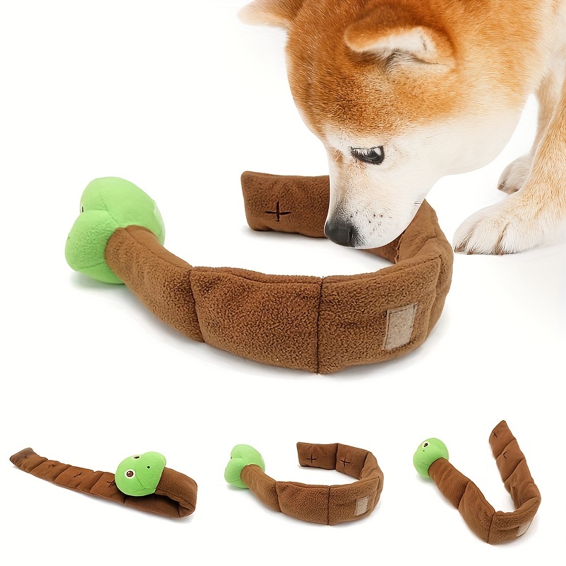 1pc Dog Snuffle Toy, Snake Shape Treat Feeding Training Sound Toy, Pet Dog  Toy