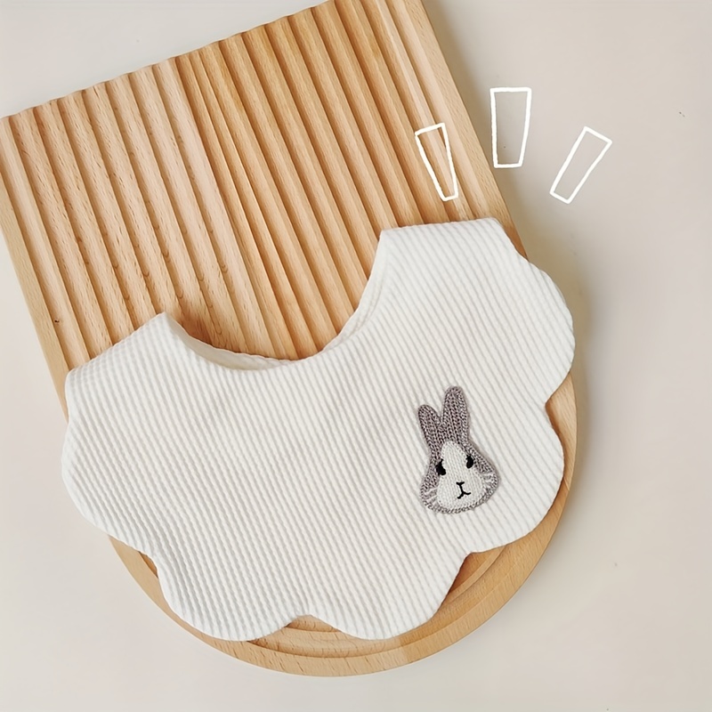 Rabbit Shape Cotton Baby Drool Bibs Soft & Absorbent Bibs For Boys Girls