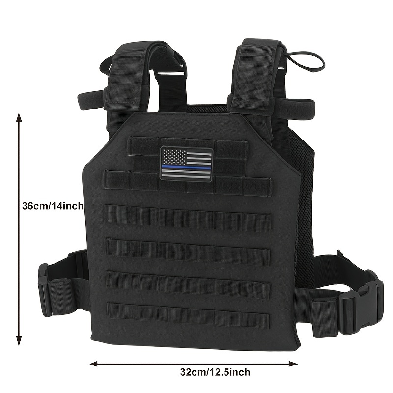 Outdoor Lightweight Vest With Us Flag Patch And Eva Plate Foam, Combat ...