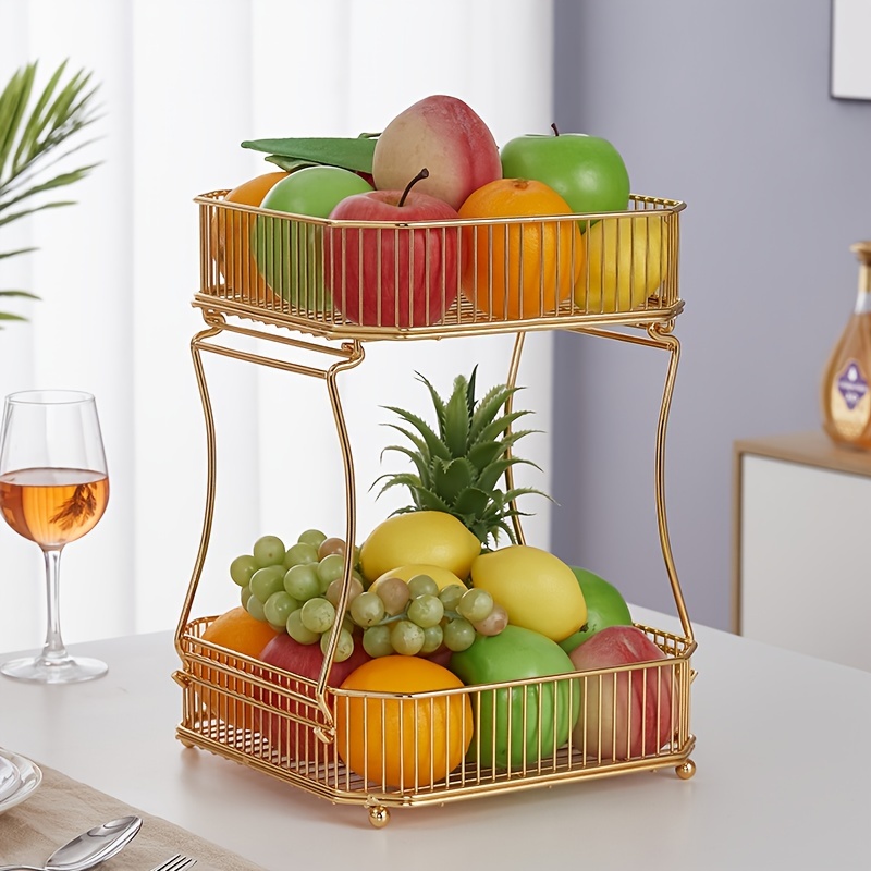 Fruit Holder Plastic Snacks Fruit Bowl Countertop Storage Baskets Stand  Organization, Decor Centerpiece for Kitchen Counter or Dining Room Tables