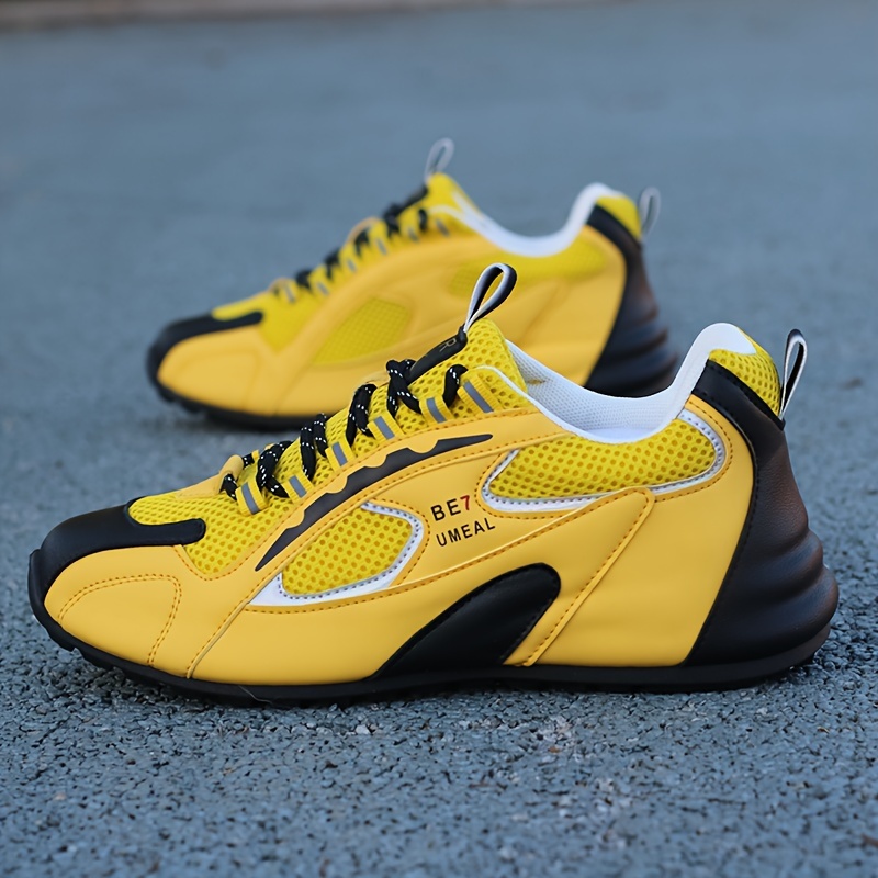 mens trendy spring breathable sneakers mesh upper anti odor  display picture 1