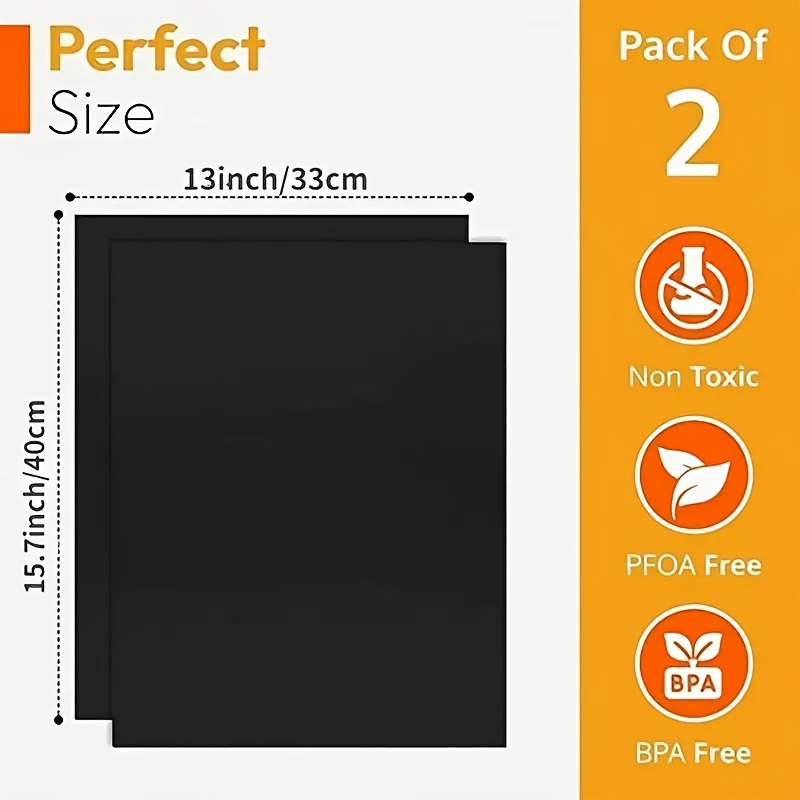 4 Pack PTFE Teflon Sheets for Heat Press - 16 x 20 Reusable Baking Parchment Cookie Paper, Heat Resistant Transfers Non Stick Craft Mats for