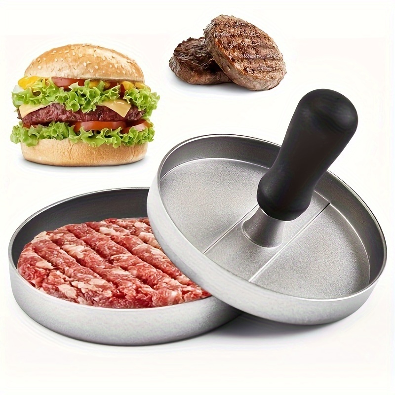 Cast Iron Beef Press Board Perfect for Burgers Steaks Sandwiches with  Versatile Heat-Resistant Wooden Handle - AliExpress