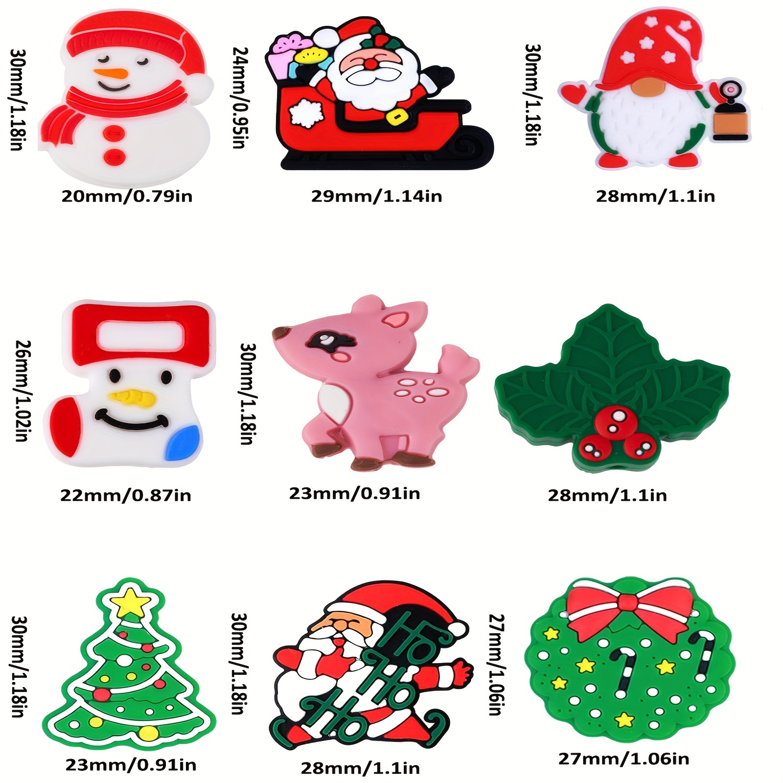 Silicone Focal Beads Christmas For Pens Characters Xmas Silicone Focal Beads,  Christmas Silicone Beads For Keychain Making Necklace Bracelet Lanyard  Making - Temu Denmark