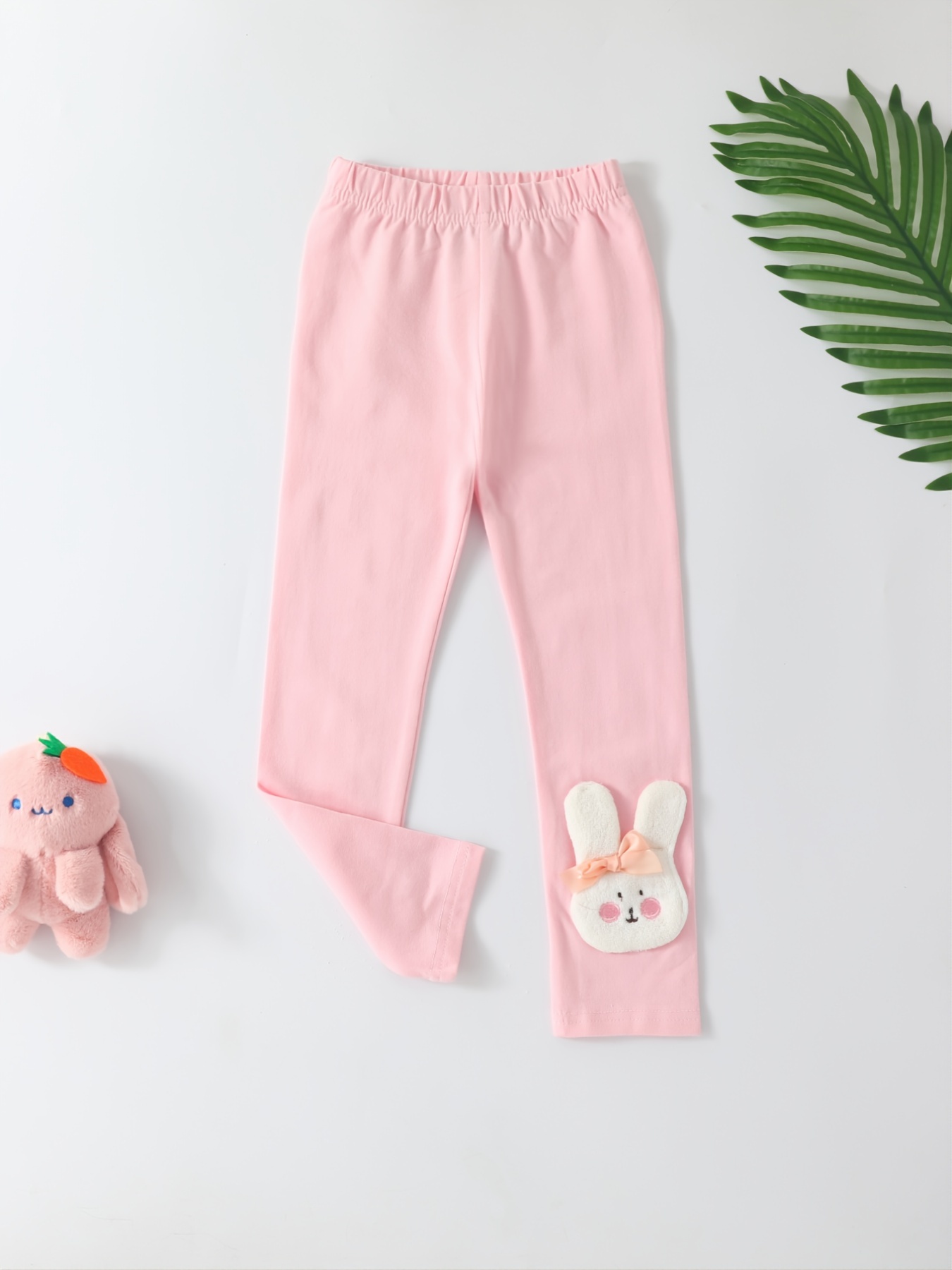 Girls Cotton Stretch Soft Leggings Easter Cartoon Rabbit - Temu