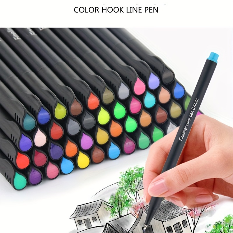 Colored Journaling Pens, Fine Line Point Drawing Marker Pens,12 Colors
