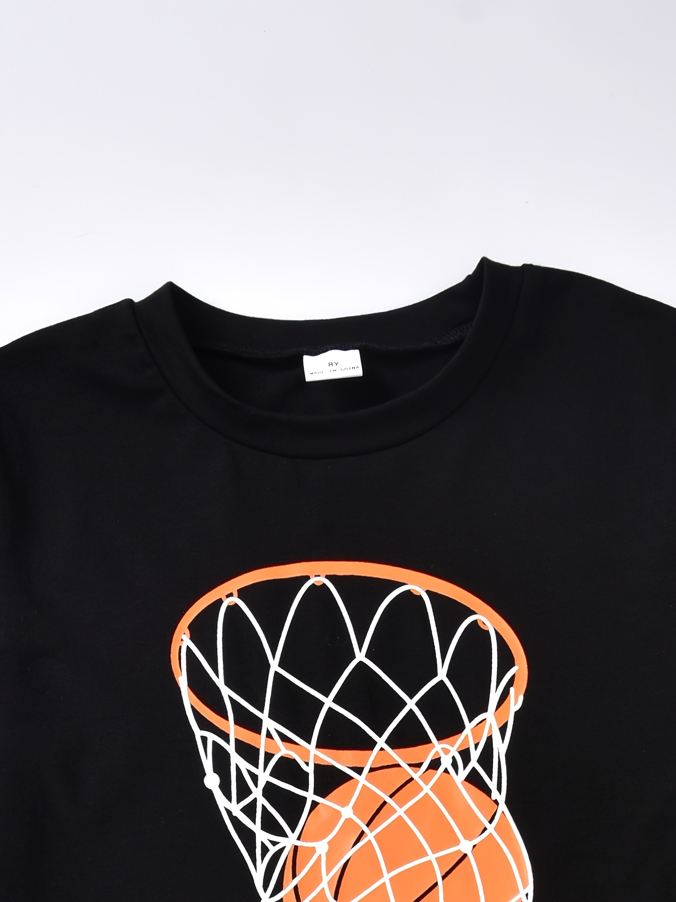 Camiseta Manga Corta Gráfico Cancha Baloncesto Niños - Temu