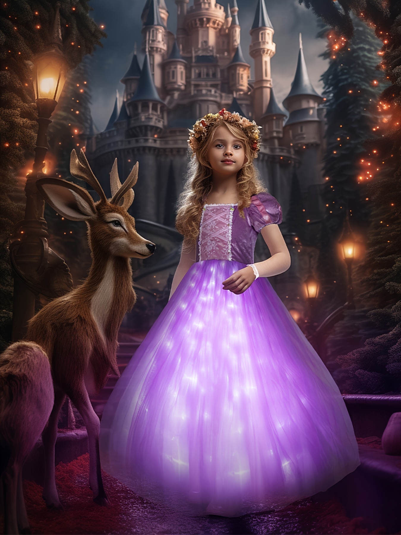 Robe de princesse sirène Ariel pour filles Costumes de Cosplay pour enfants  d'halloween vêtements de fête de carnaval