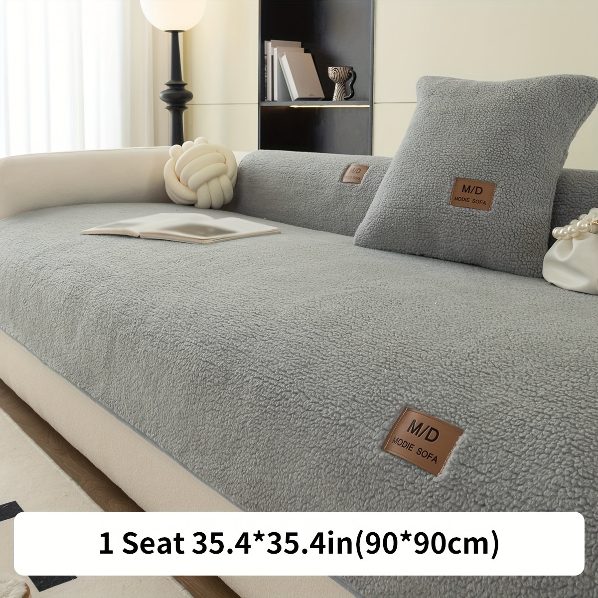 1pc Plush Universal Sofa Cushion For All Seasons, Anti-slip Sofa Pad With  Simple Modern Style, Living Room Sofa Protector Suitable For L-shaped Sofa  And 1/2/3/4 Seat Sofa