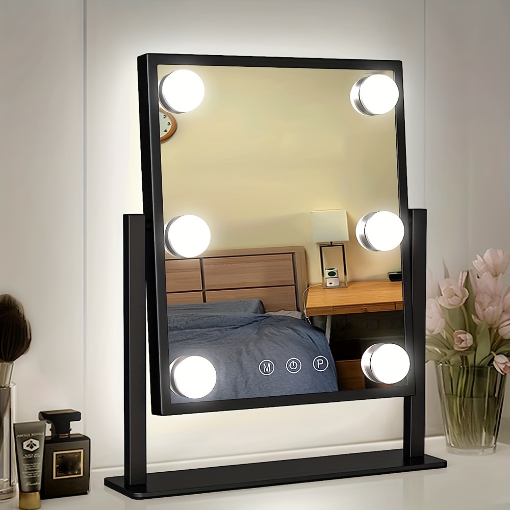 Espejo De Belleza Con Carga LED Espejo De Luz De Relleno - Temu
