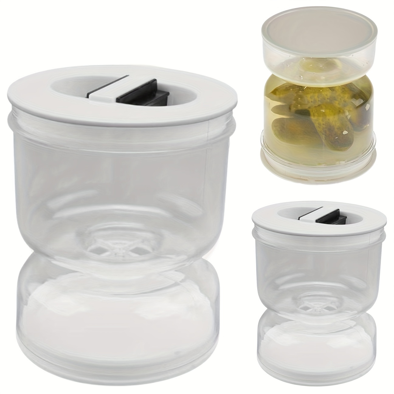 Transparent Glass Sealed Storage Jars, Pickle Jars, Pickle Jars, Grains And  Dried Fruits Container, Candy Jar, Cookie Jar, Kitchen Supplies, Halloween  Essentials, Christmas Essentials - Temu