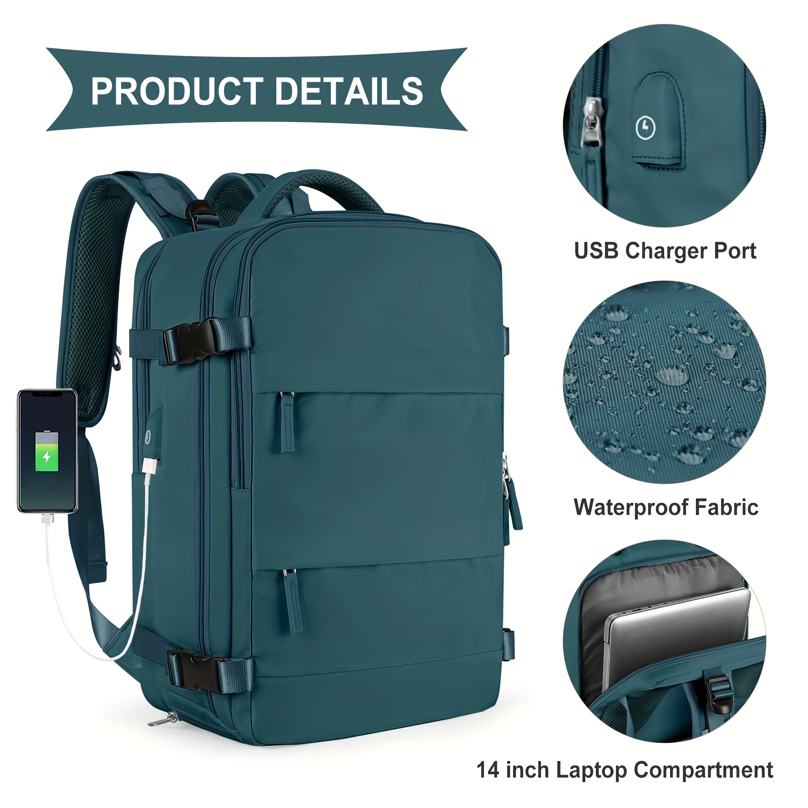 Stitch Multifunction Backpack Travel Backpack School Bag with USB