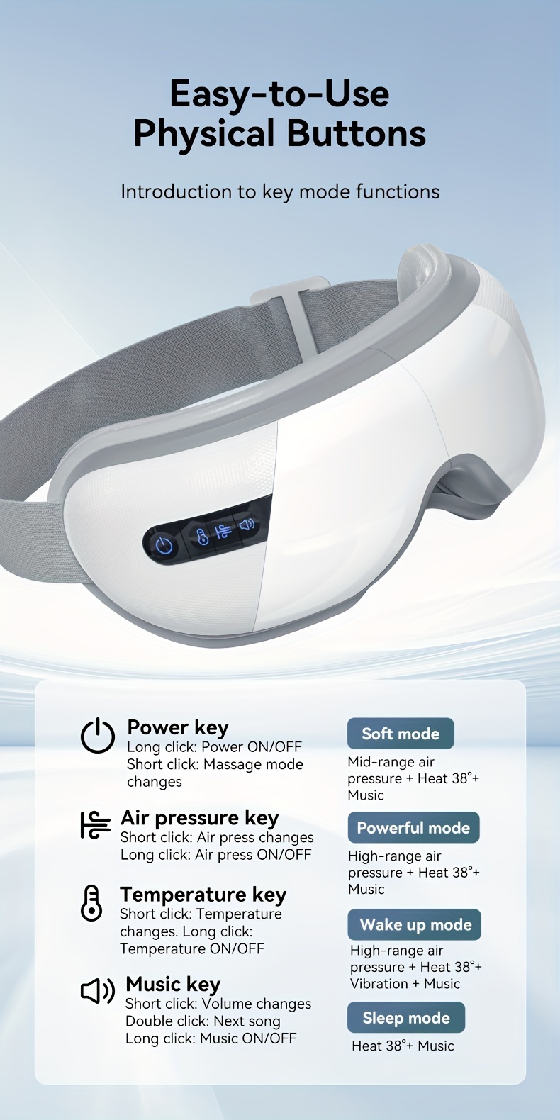 heated eye massager for migraines rechargeable eye mask facial massager relax and reduce eye   dark circles eye bags dry eyes     valentines day gift for boy   details 4