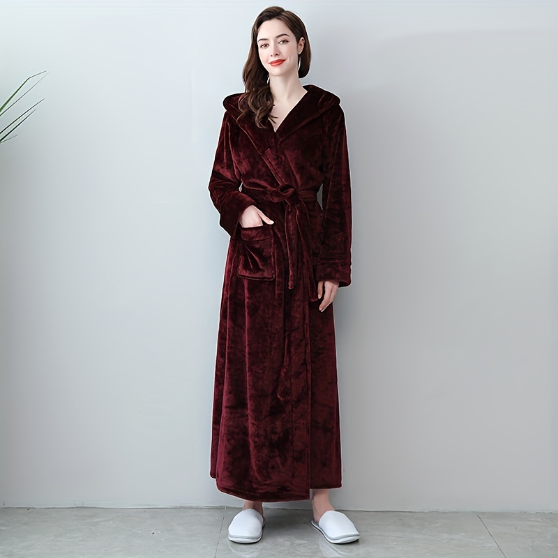 Cute Pig Print Fleece Lounge Robes Warm Long Sleeve Lapel - Temu