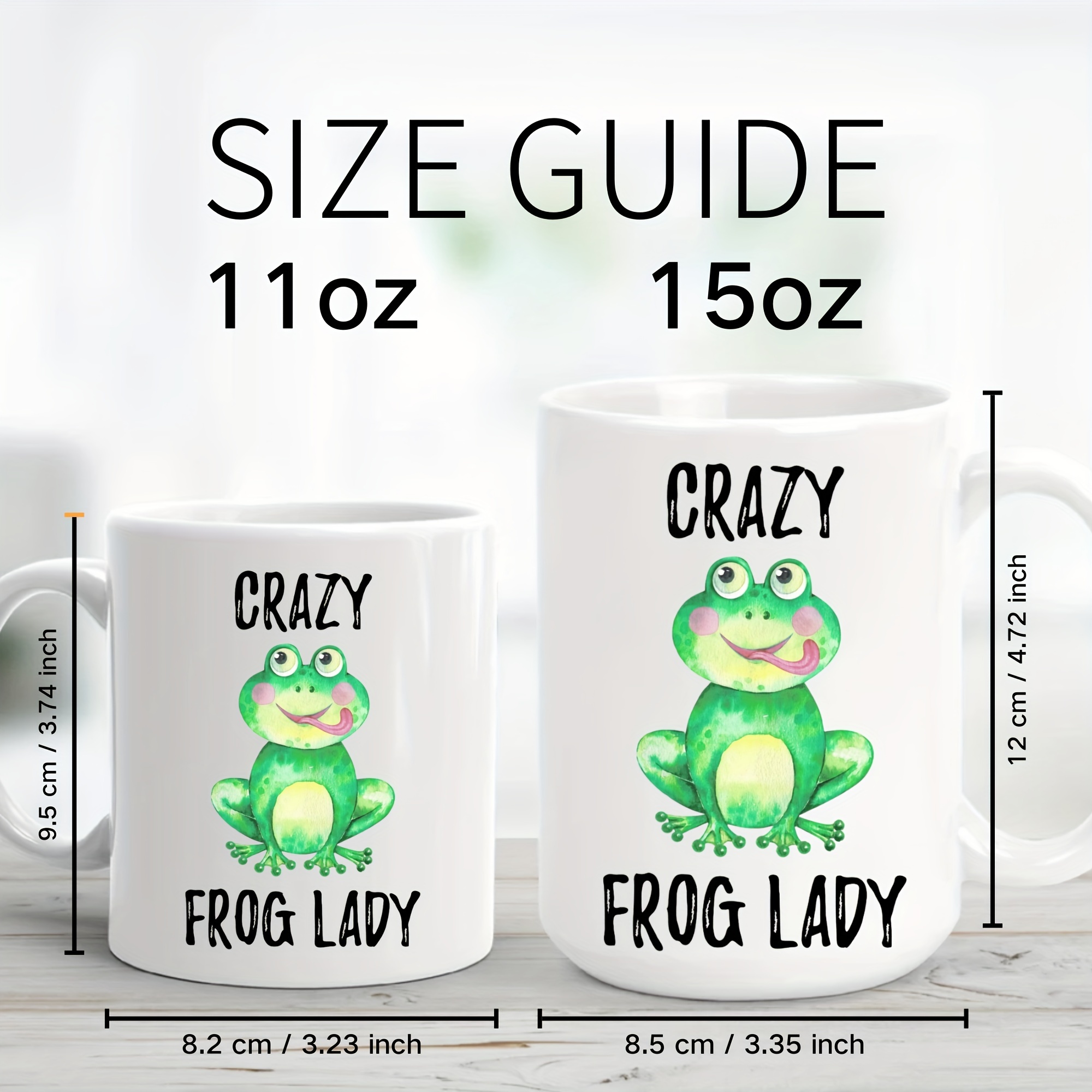 Crazy Frog Lady Mug, Frog Mug For Frog Lovers, Ceramic Coffee Mug, Cute Frog  Cup, Christmas Gift For Him Or Her - Temu