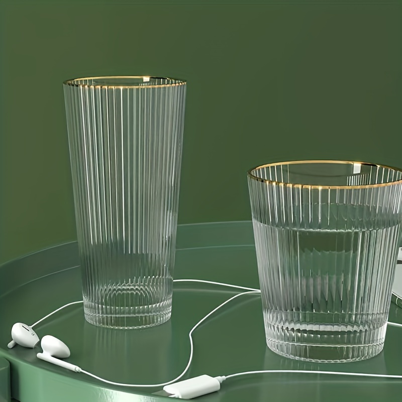 Ribbed Glass Cups - Temu