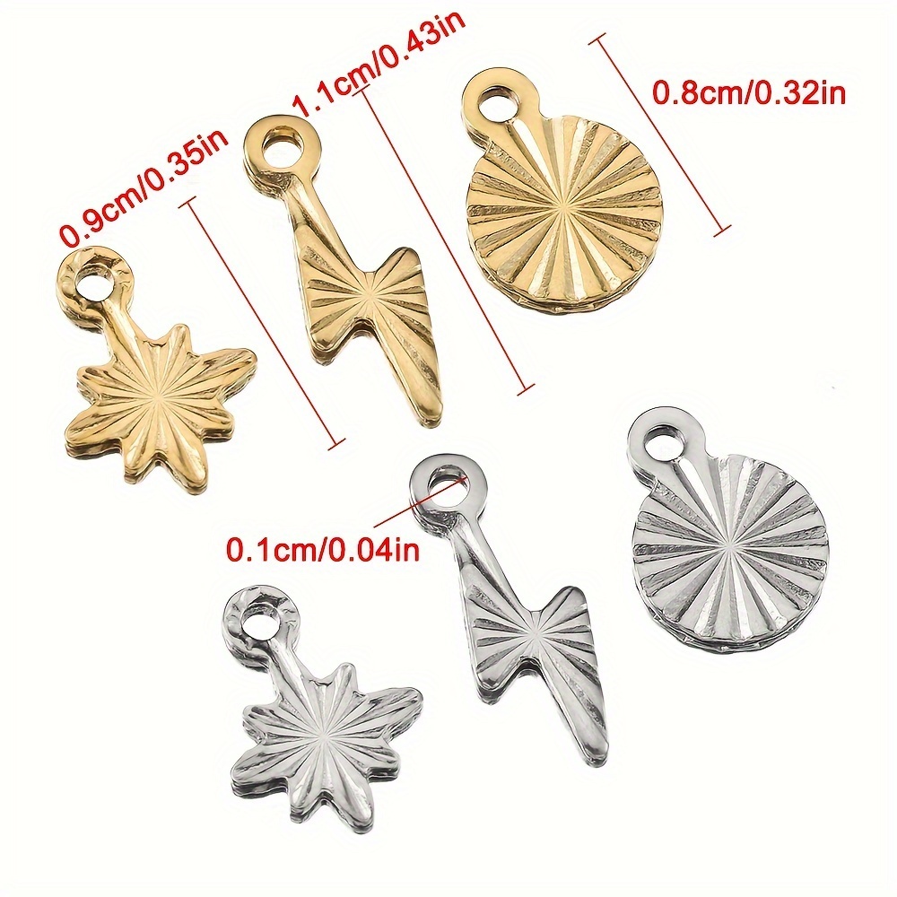 1Box 10pcs Golden Snowflake Charms, Cubic Zirconia Christmas Charm Pendants, for Crafting Bracelet Necklace Jewelry, Jewels Making,Temu