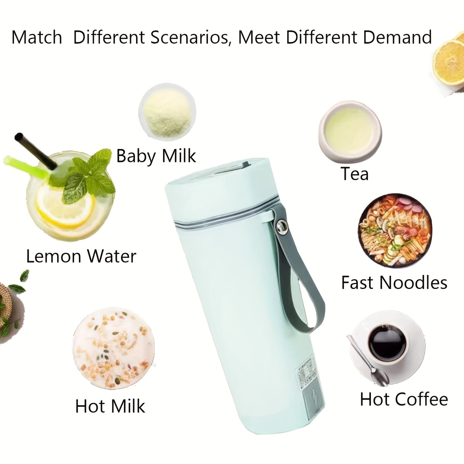 110v Portable Electric Kettle Multipurpose Anti-scalding Fast Boilling Tea  Pot for Milk Coffee Water Tea (us Plug) 