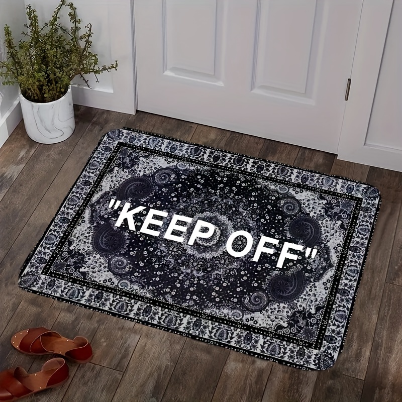 Keep Off Rug, Off White Rug, Keepoff Pattern, Rug, Home Decor Rug