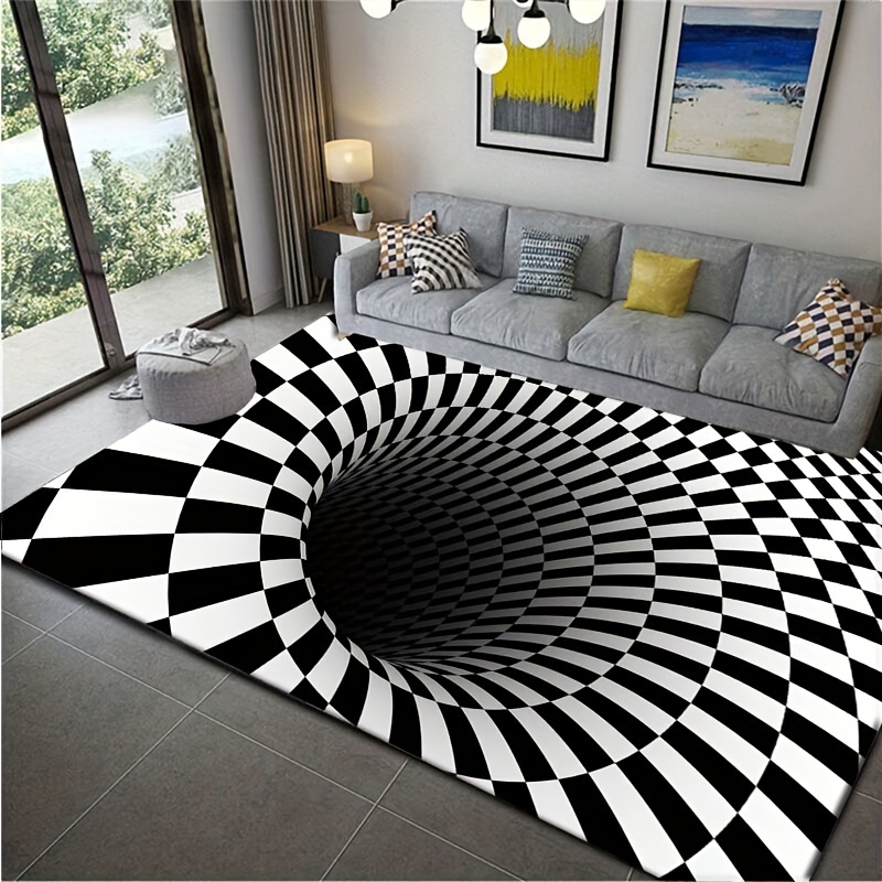 Vortex Illusion Area Rug Carpet For Living Room Coffee Table - Temu