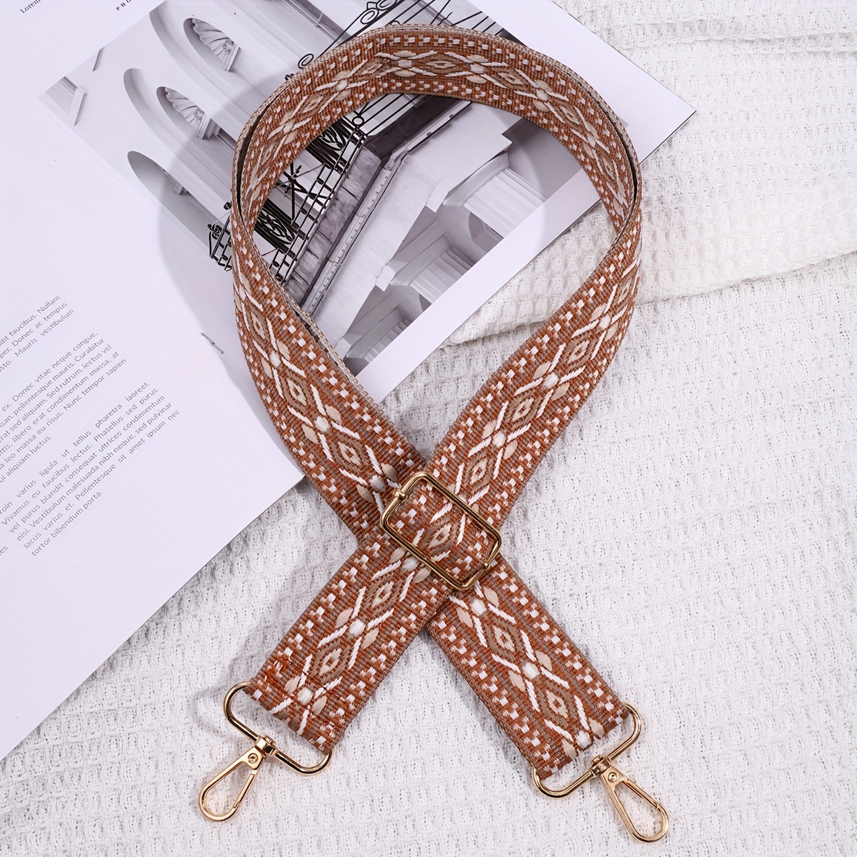 Vintage Pattern Wide Purse Strap, Replacement Travel Accessories, Classic  Diy Bag Strap - Temu