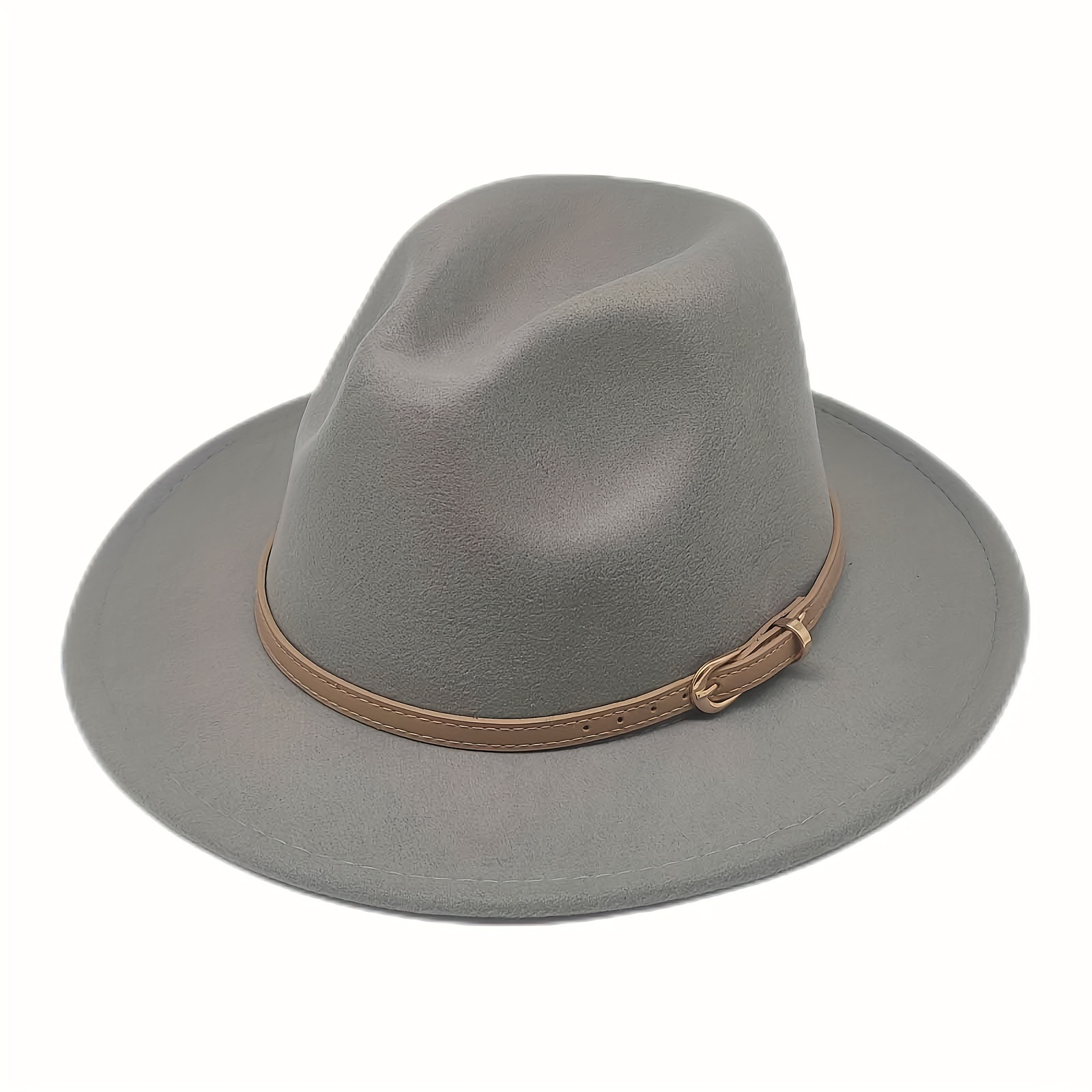 Womens Classic Wide Floppy Panama Hat Belt Buckle Wool Fedora Hat Rolling  Stripe Hat Kitchen Hats Men Cap Mesh Retro Dad Hats Trucker Hat for Big  Head Man Hats And Caps Parlor
