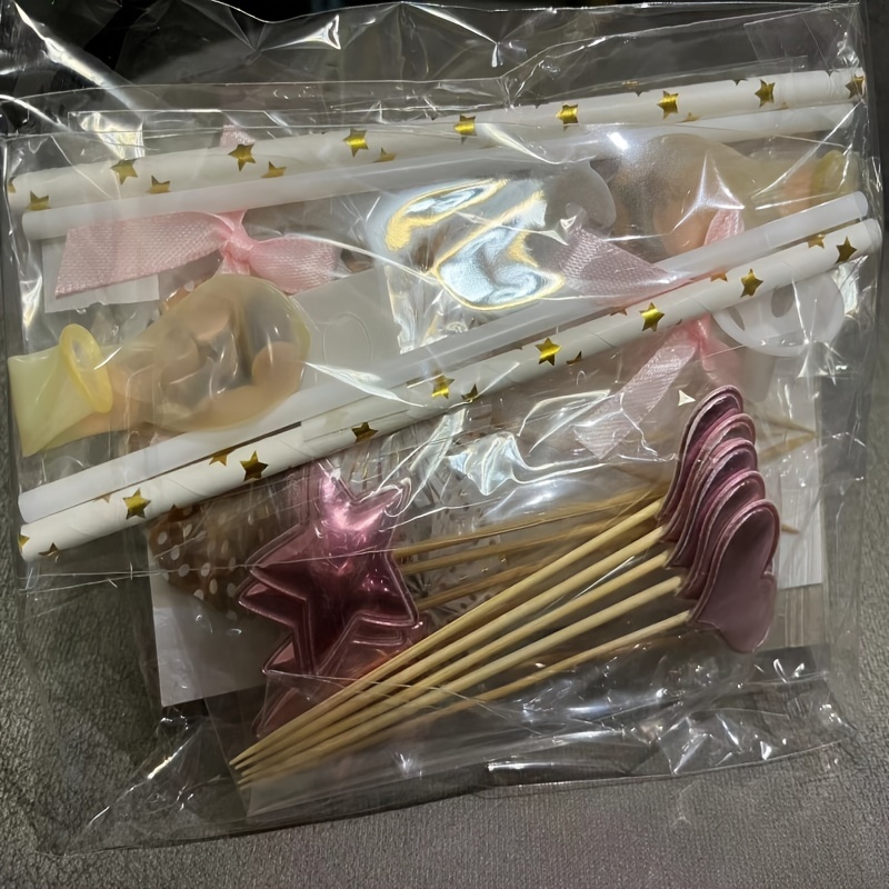 19 pièces (or) ensemble de décorations de gâteau ballon décoration de gâteau  papier paume décorations de gâteau boule ronde décorations de gâteau insert  de gâteau décoration de cupcake pour fête d'anniversaire mariage 