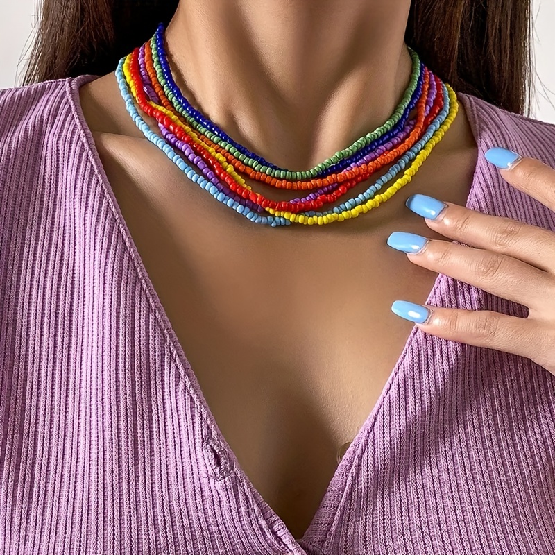 Seed Bead Necklace - Temu Canada