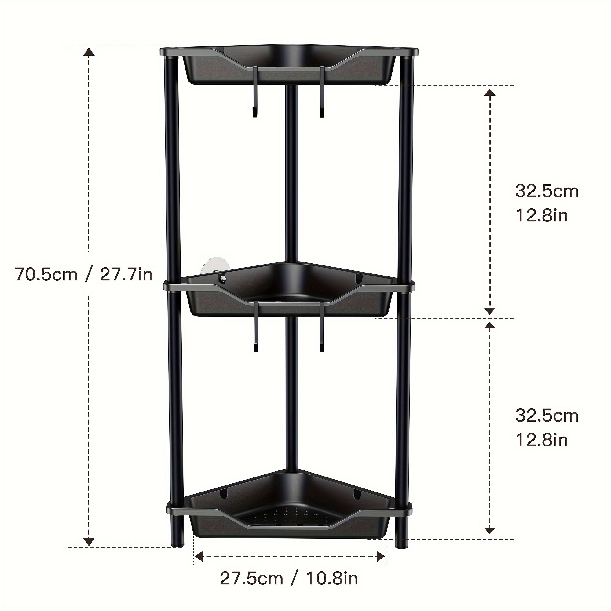 2 5 Layers Corners Storage Rack Easy To Assemble Standing - Temu