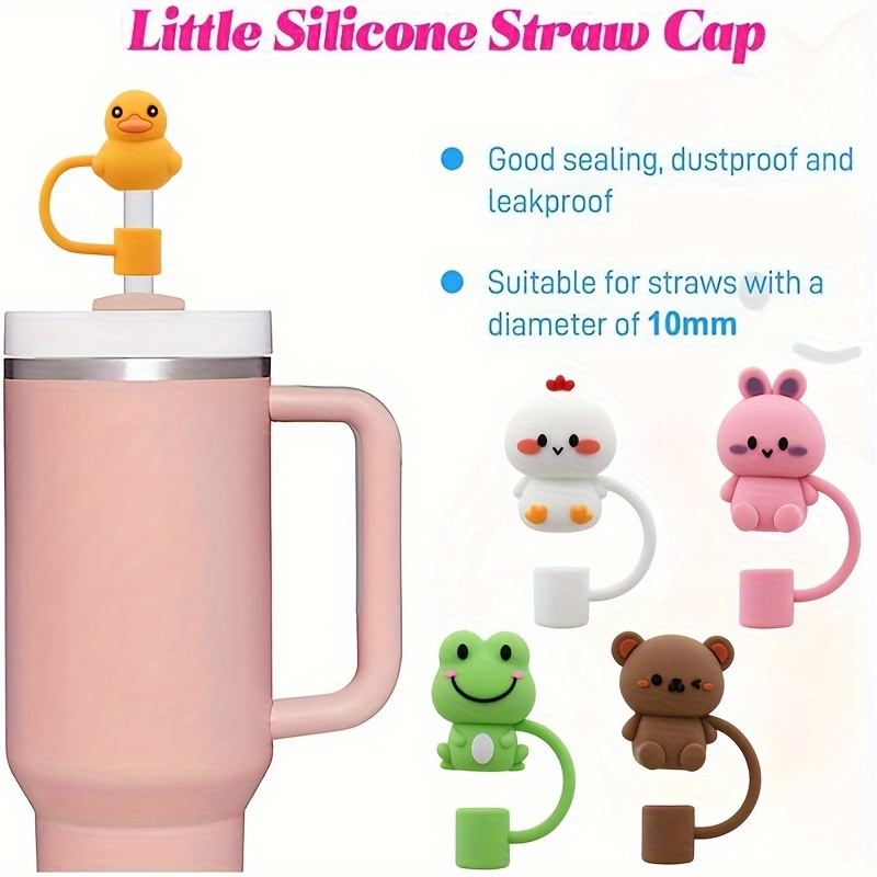 Straw Cover Cap for Stanley Cup | 6Pcs Silicone Straw Topper Compatible  with Stanley 40 Oz Tumbler with Handle | Reusable Straw Covers for 10mm  Straws