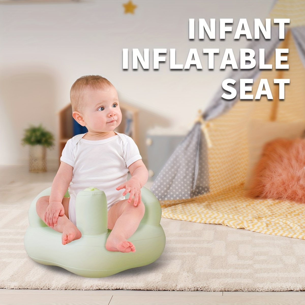 Siège de bain bébé antidérapant et confortable avec dossier et dossier  Ventouses Chaise de sécurité portable pour 6-18 mois bébés nourrissons