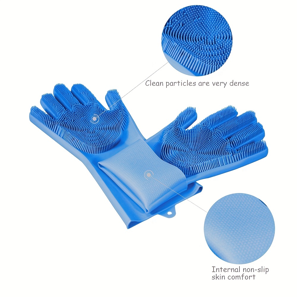 Silicone Gloves Kitchen Dishwashing Gadgets Non-Slip Heatproof