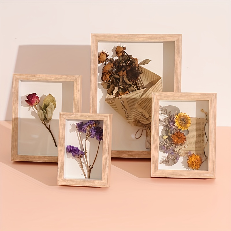 Creative Rose Dried Flower Picture Frame Three-dimensional Hollow Butterfly  Swing Table Handmade Diy Shell Star Photo Frames
