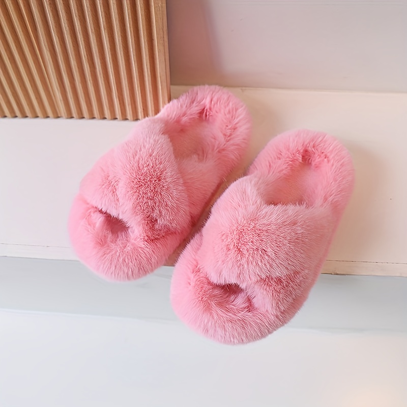 Pink fluffy deals house shoes