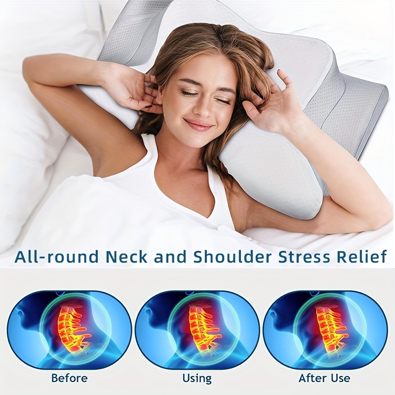 Cervical Pillow Memory Foam for Orthopedic Stomach Sleepers Stress