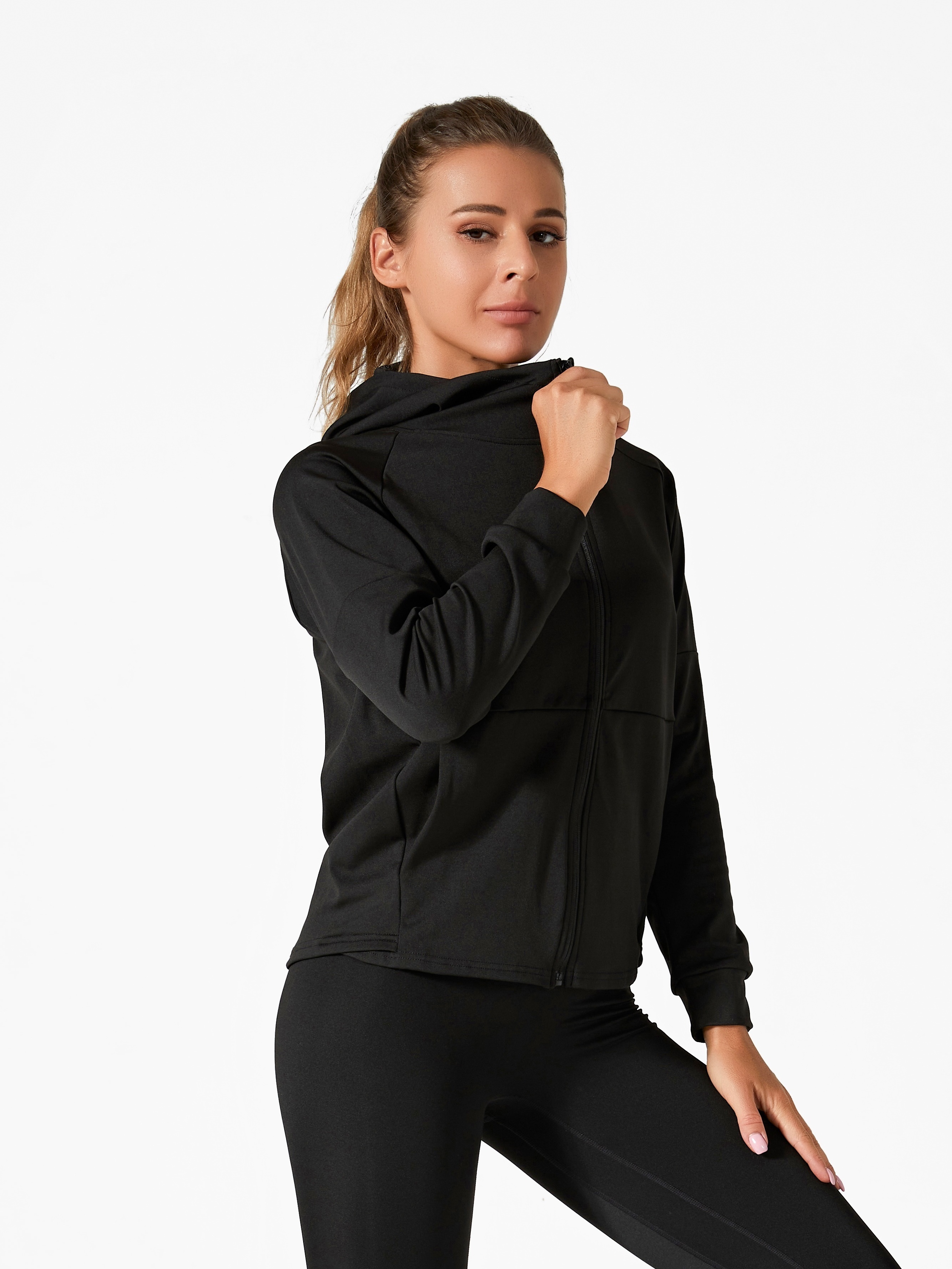 Loveuself Women's Full-Zip Yoga Jacket Running Track Jacket with