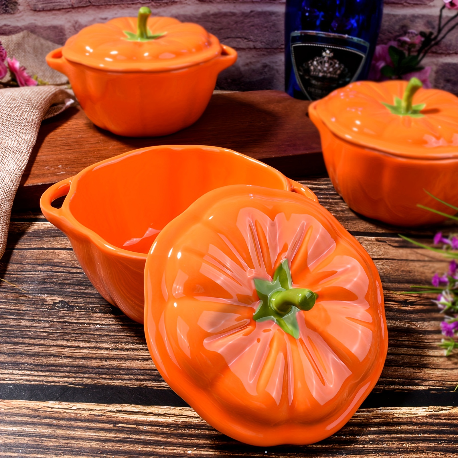 5 Vintage Small Halloween Ceramic Baking Dishes-small Ceramic Mini Loaf  Containers-small Casserole Dish-halloween Theme Candy Dish-gifts -   Hong Kong