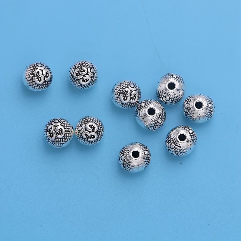 Antique Silver Plated Alloy Beads Vintage Spacer Beads - Temu