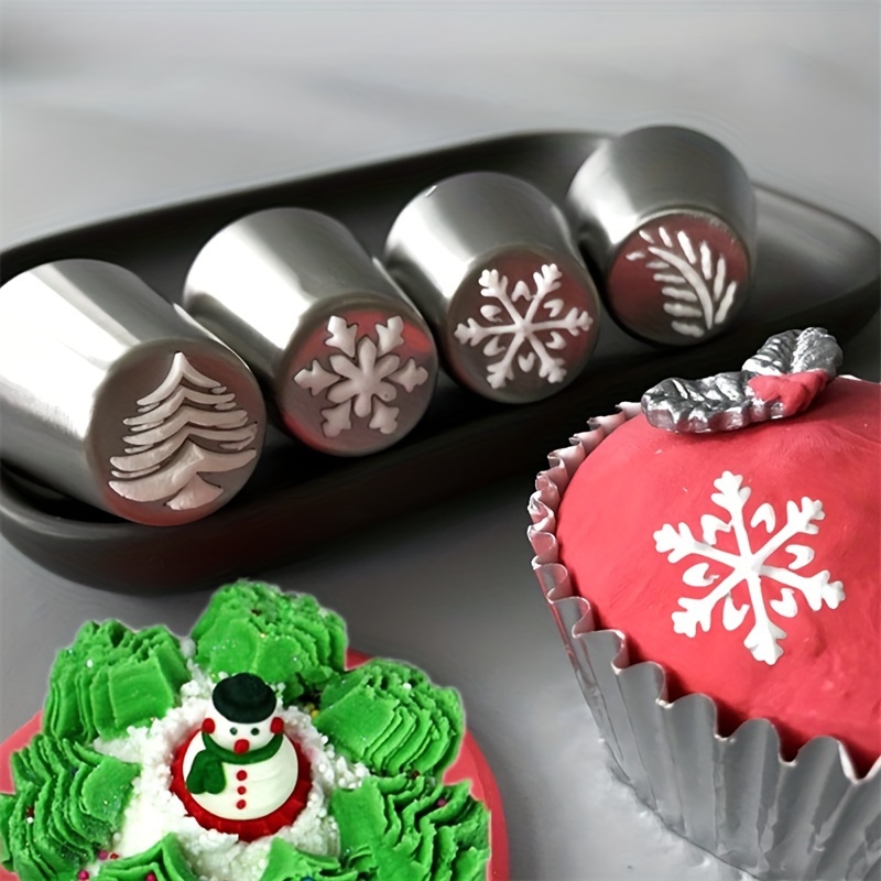christmas cake decorating kit stainless steel russian piping - Main Image
