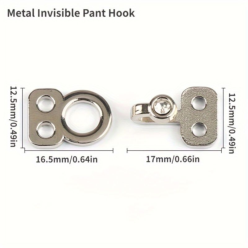 4pcs Metal Invisible Pant Hook Mink Coat Hidden Buckle Trousers Skirt  Garment Hooks Button Underwear Hook Sewing Accessory, 24/7 Customer  Service