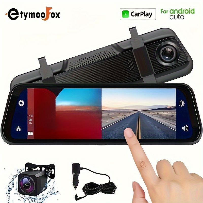Wireless 10.26 CarPlay Android Auto Dashcam Monitor DVR 2 Camera for Truck  RV