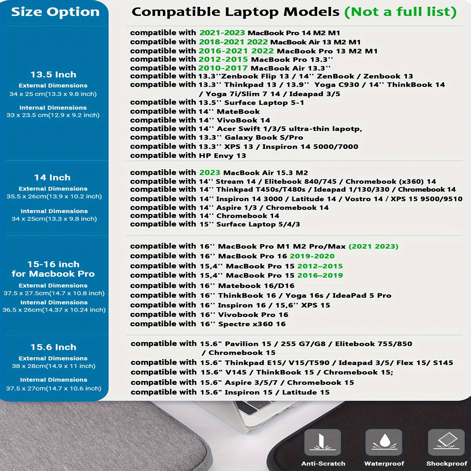 Housse De Protection Pour Ordinateur Portable Compatible Avec MacBook Air  Pro 13/14 M1 M2 2012-2020, MacBook Air 15 M2 2023, MacBook Pro 16 M1 M2 2021