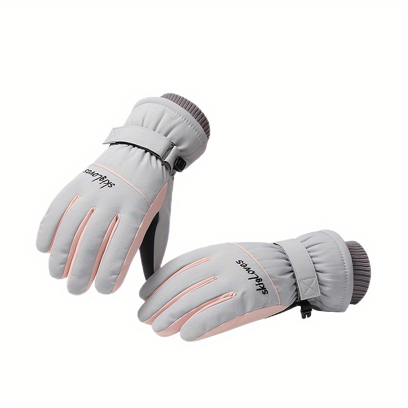 1 Par Guantes Esquí Pantalla Táctil, Guantes Invierno Gruesos Mantener  Calor, Guantes Esquí Impermeables Prueba Viento, Compra Últimas Tendencias