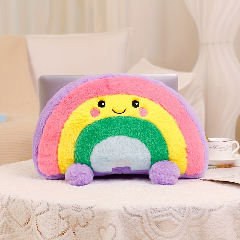Almohada pequeña de acento arco iris, almohada decorativa tamaño