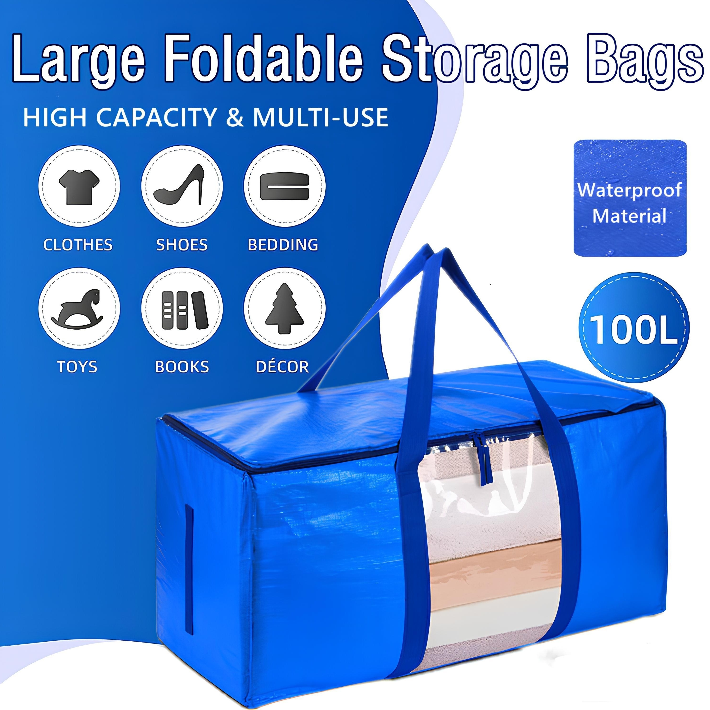Extra Large Moving Bags with Strong Zippers & Carrying Handles, Storage  Bags Storage Organizer for Clothes, Moving Supplies, Space Saving,  Oversized Storage Bag Organizer for Moving, Traveling (1PCS) 