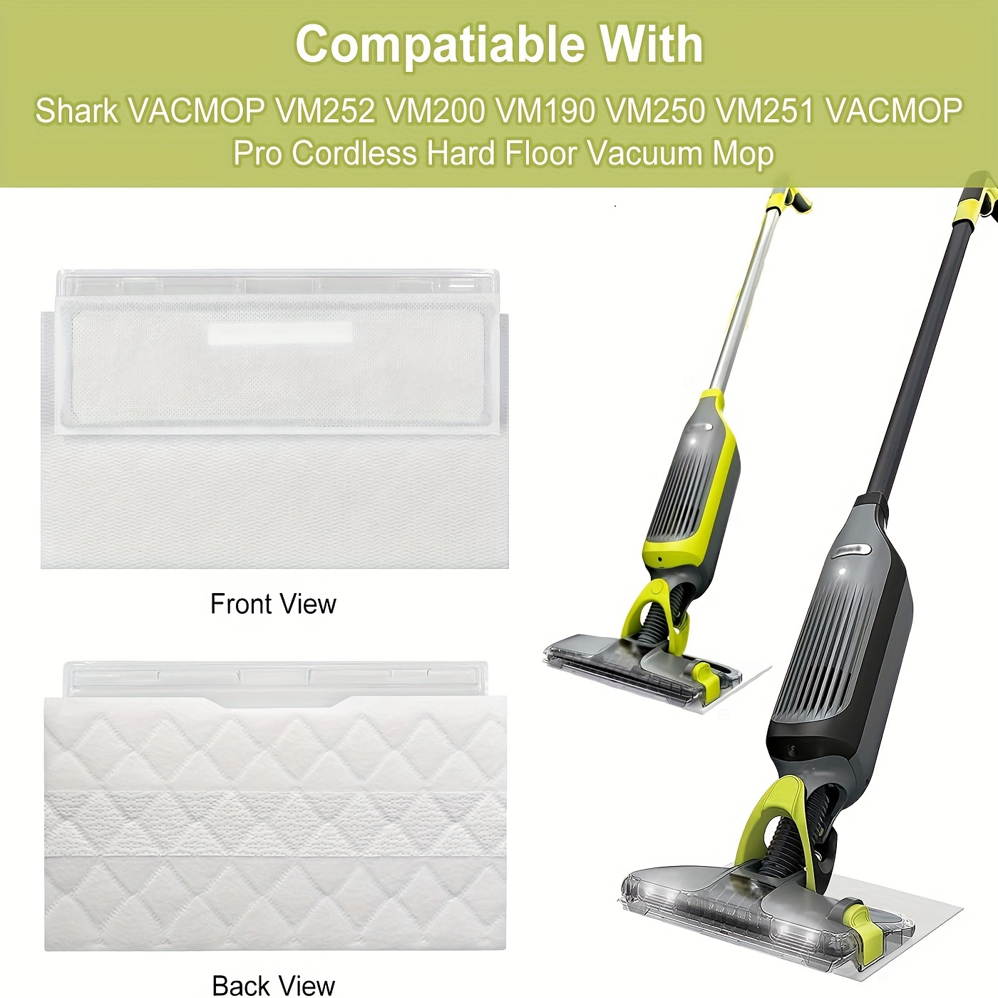 Disposable Mop Pads Refills Shark Vacmop Vm252 Vm251 Vm200 - Temu Canada