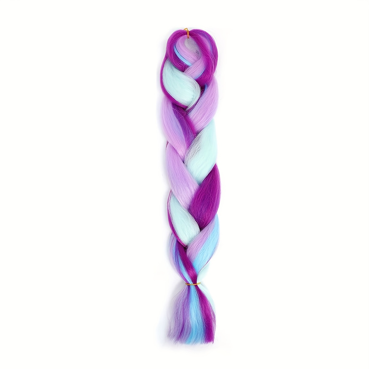 Kanekalon Ombre 4 Colors Mix Braiding Hair 3pcs Extensions Jumbo Hair  Rainbow Color Colorful Twist Braid wigs Dreadlocks ( Pink  /Purple/Green/Blue/ Light Cyan) (Lot 24Inch) ps18